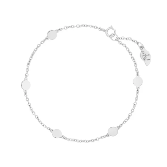 Leaf Armband Basic Mit Pl Ttchen, Silber