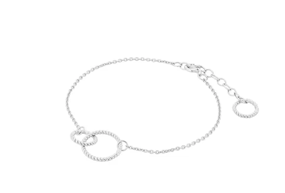 Pernille Corydon Armband Double Twisted, Silber