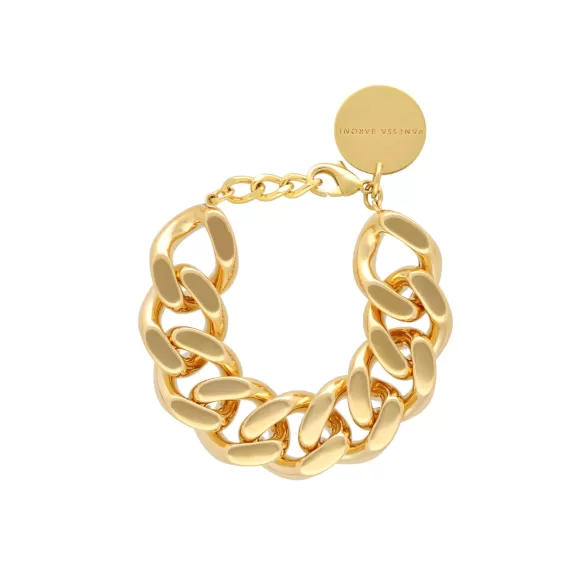 Vanessa Baroni Armband Flat Chain, Gold, Vergoldet