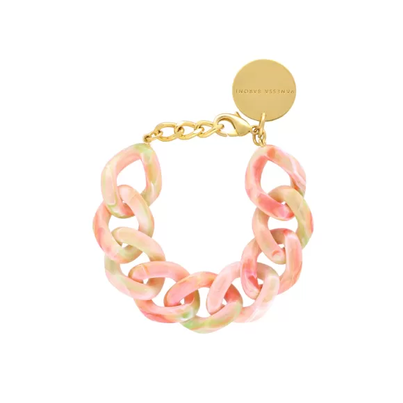 Vanessa Baroni Armband Flat Chain, Summer Vibe, Vergoldet