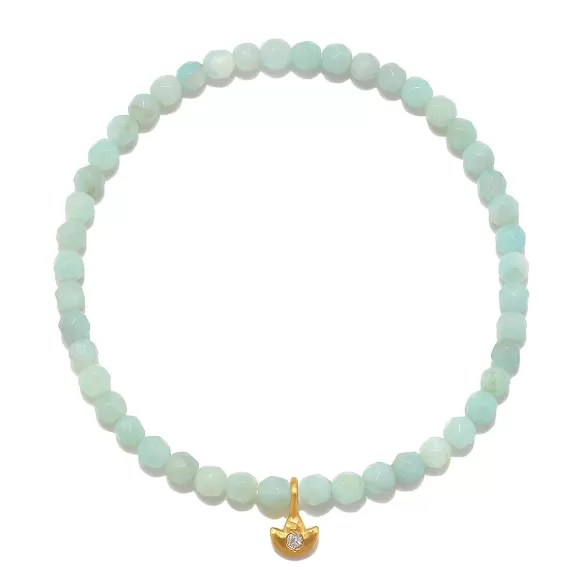 Satya Jewelry Armband Guided Inception Amazonite Lotus, Vergoldet