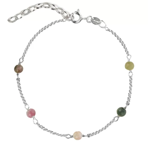 Jeberg Jewellery Armband Love Eye - Candy Mix, Silber