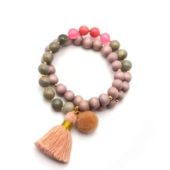 Schmückstück Armband Mala Twin Indian Summer, Vergoldet