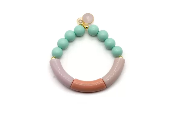 Schmückstück Armband Mix Pastel, Vergoldet