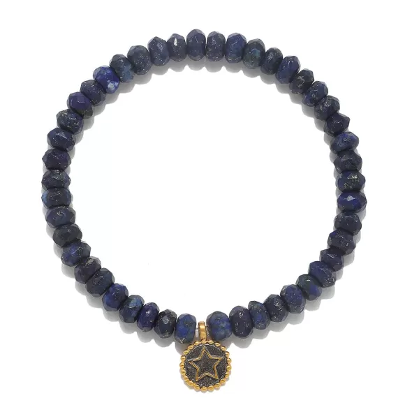 Satya Jewelry Armband Power Of Dreams Lapis Star, Vergoldet