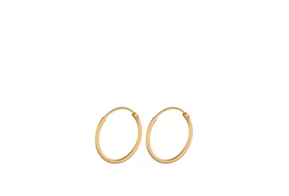 Pernille Corydon Creolen Micro Plain Hoops, Vergoldet