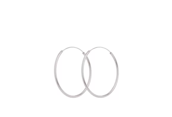 Pernille Corydon Creolen Plain Hoops, Silber