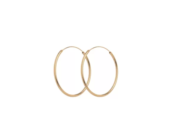 Pernille Corydon Creolen Plain Hoops, Vergoldet