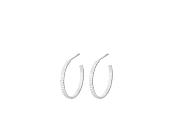 Pernille Corydon Creolen Sea Reflection Hoops, Silber