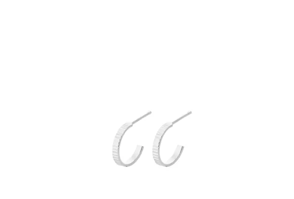 Pernille Corydon Creolen Sea Reflection Mini Hoops, Silber