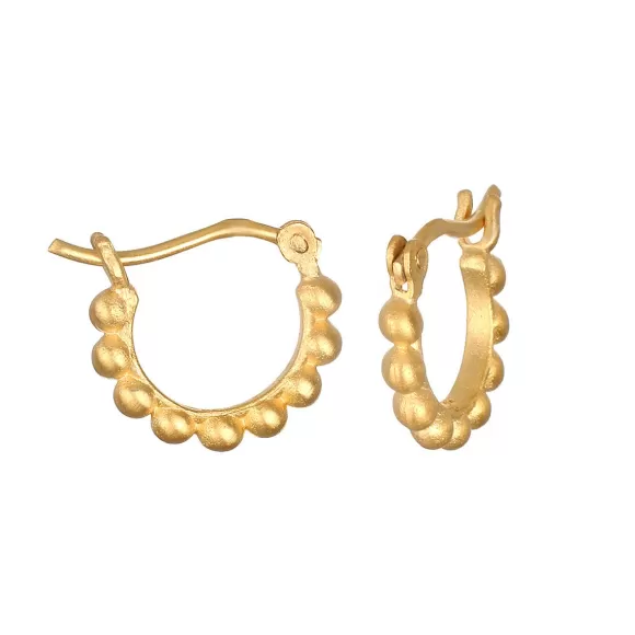 Satya Jewelry Creolen Simple Treasure Dot Hoop, Vergoldet