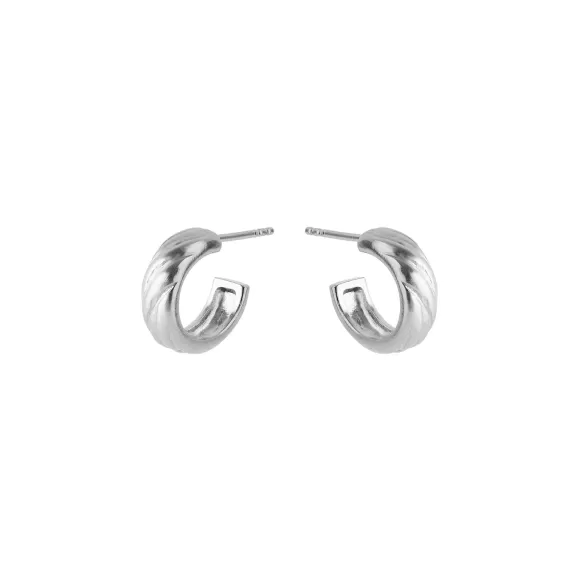 Pernille Corydon Creolen Small River Hoops, Silber