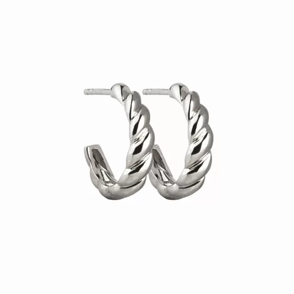 Jeberg Jewellery Creolen Twisted, Silber