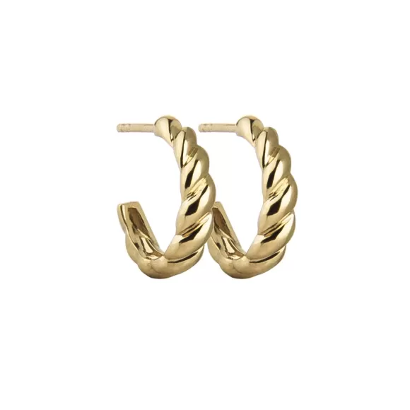 Jeberg Jewellery Creolen Twisted, Vergoldet