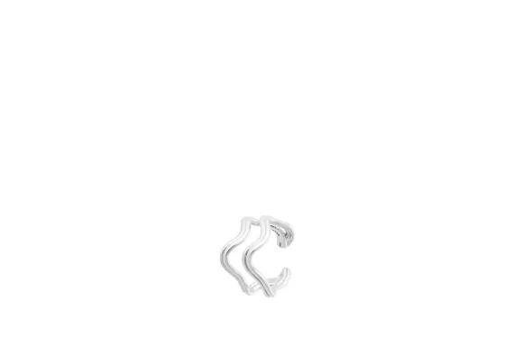 Pernille Corydon Earcuff Double Wave, Silber