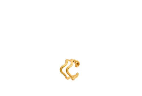 Pernille Corydon Earcuff Double Wave, Vergoldet