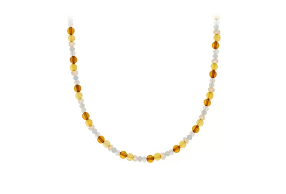 Pernille Corydon Kette Amber Glow, Silber