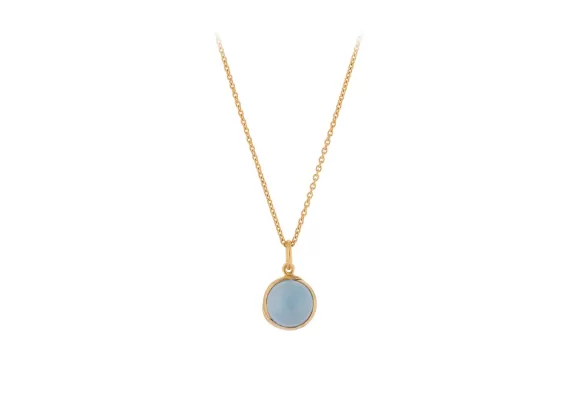 Pernille Corydon Kette Aura Blue, Vergoldet