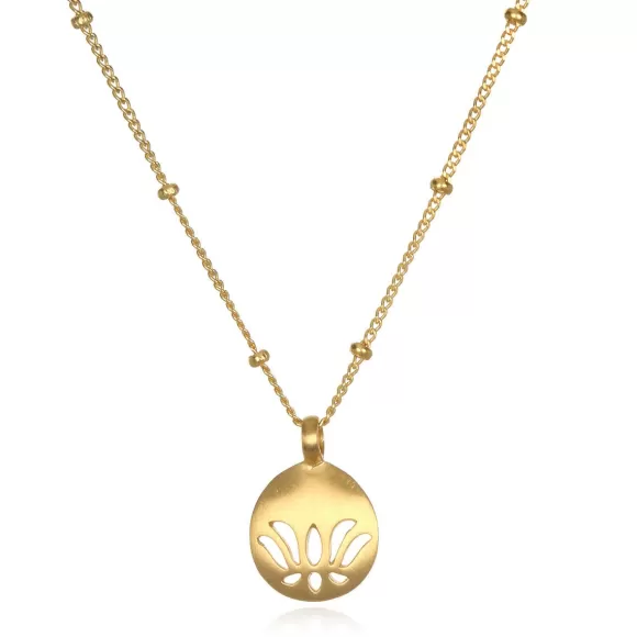 Satya Jewelry Kette Begin Today Lotus, Vergoldet