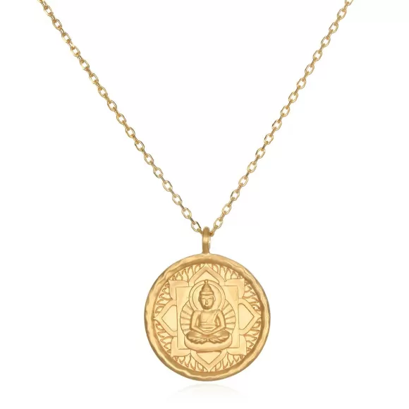 Satya Jewelry Kette Buddha, Inner Peace, Vergoldet