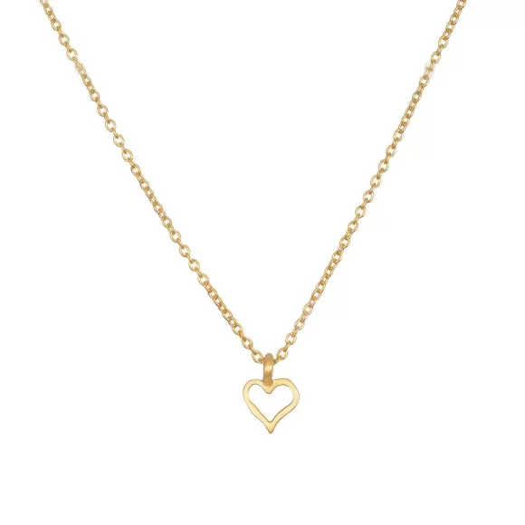 Satya Jewelry Kette Expression Of Love Gold Heart, Vergoldet