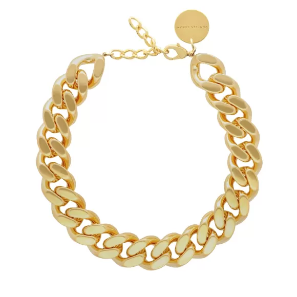 Vanessa Baroni Kette Flat Chain, Gold, Vergoldet