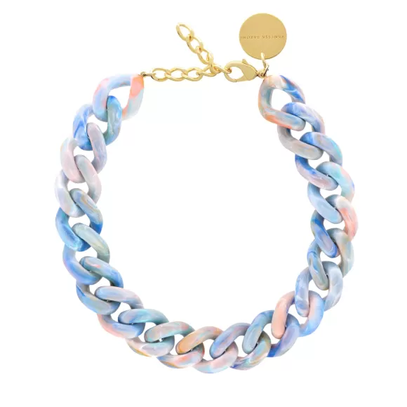 Vanessa Baroni Kette Flat Chain, Sea Wave, Vergoldet