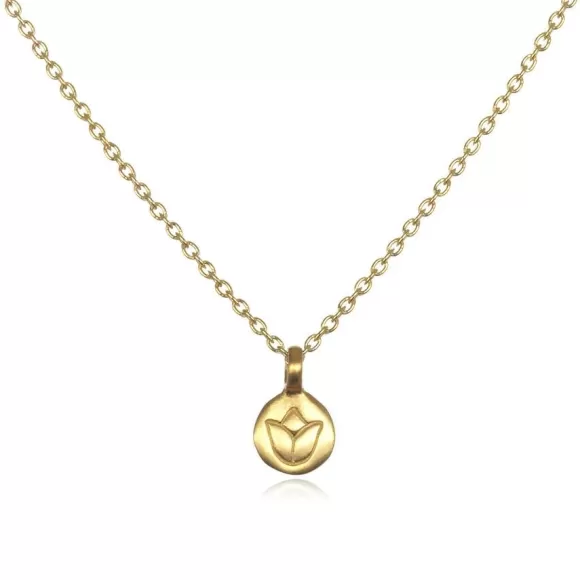 Satya Jewelry Kette Gold Mini Lotus, Vergoldet