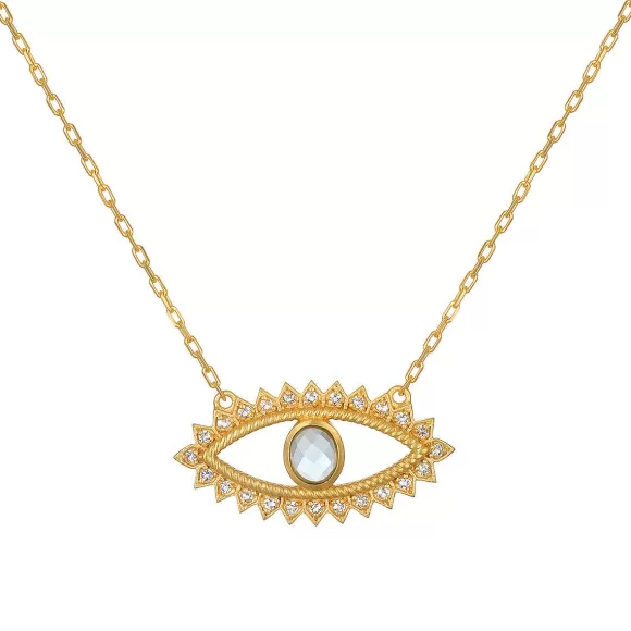 Satya Jewelry Kette Keeper Of Positivity Eye, Vergoldet