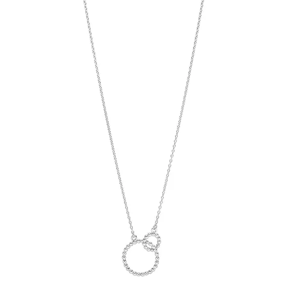 Leaf Kette Kugelring Double, Silber