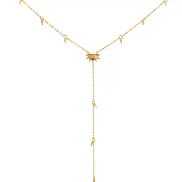 Satya Jewelry Kette Light Of Day Gold Lariat, Vergoldet