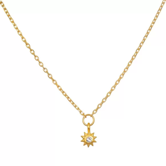 Satya Jewelry Kette Lucent Spirit Mini Sun Pendant, Vergoldet