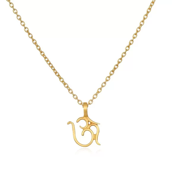 Satya Jewelry Kette Sacred Om, Vergoldet