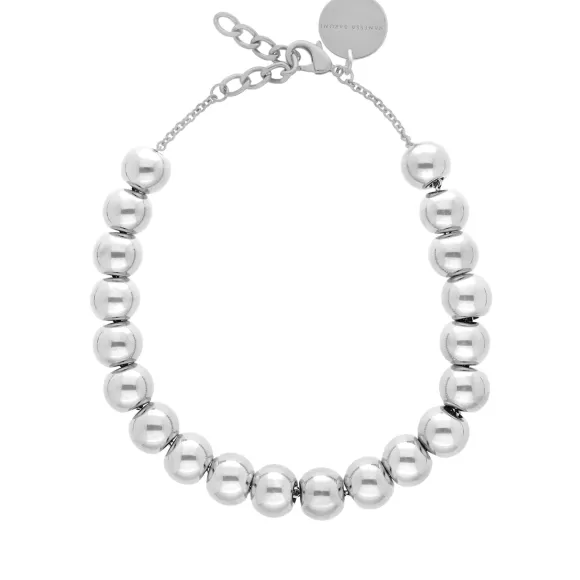 Vanessa Baroni Kette Small Beads Short, Silver, Versilbert