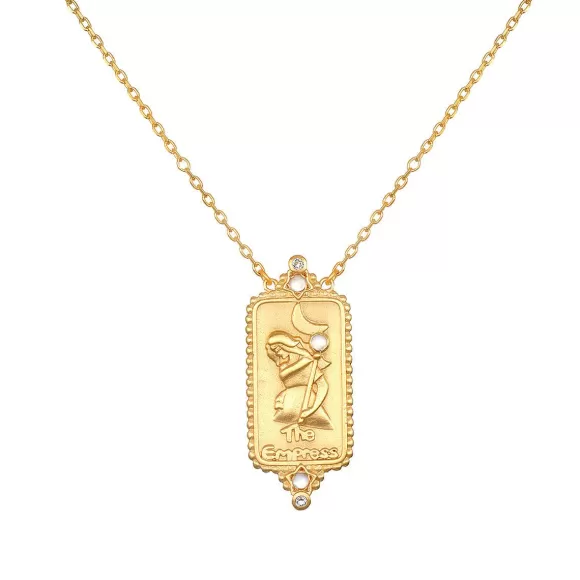 Satya Jewelry Kette The Empress Tarot, Vergoldet