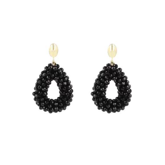 LOTT.gioielli Ohrringe Berry Drop, Black, S, Stecker, Vergoldet