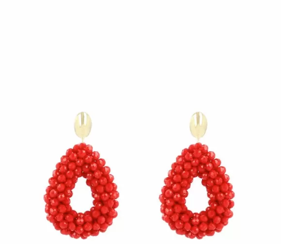 LOTT.gioielli Ohrringe Berry Drop, Red, S, Stecker, Vergoldet