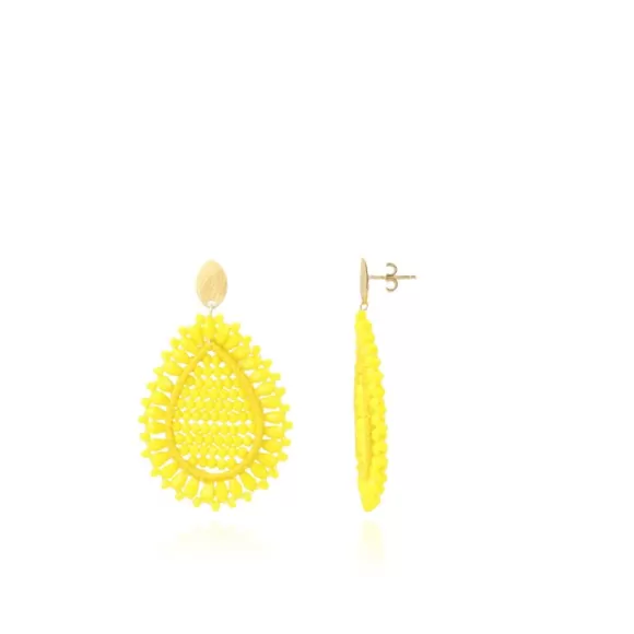 LOTT.gioielli Ohrringe Lotta Drop Double, Yellow, M, Vergoldet