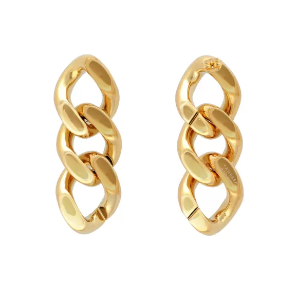 Vanessa Baroni Ohrringe New Flat Chain, Gold, Vergoldet