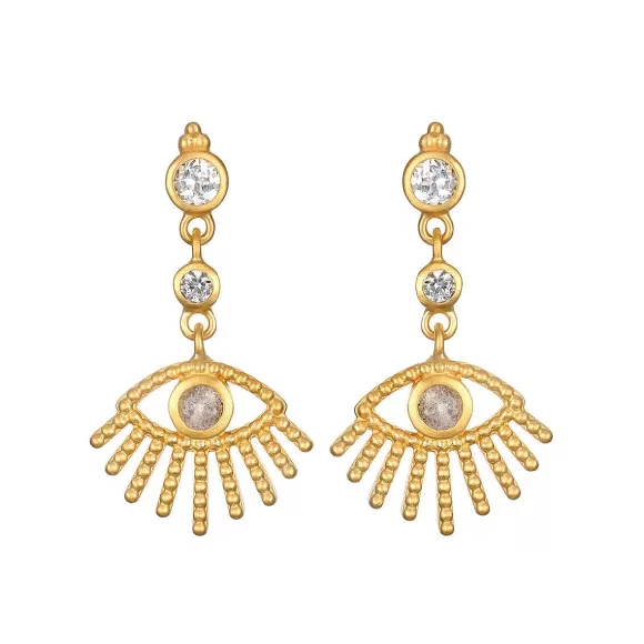 Satya Jewelry Ohrringe Second Sight Evil Eye, Vergoldet