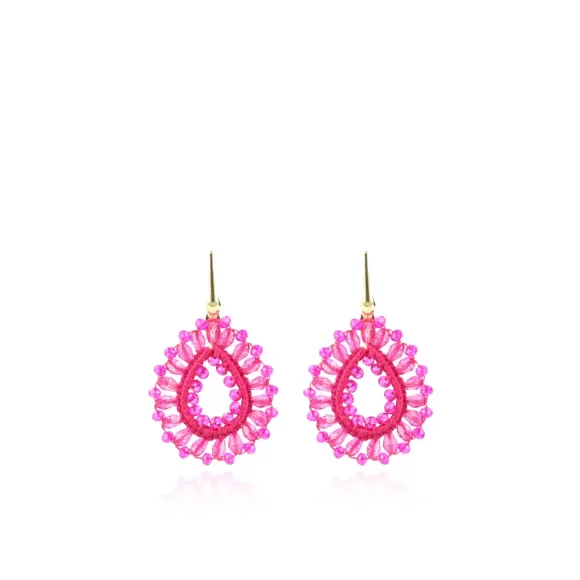 LOTT.gioielli Ohrringe Silk Drop, Fuchsia, S, H Nger, Vergoldet