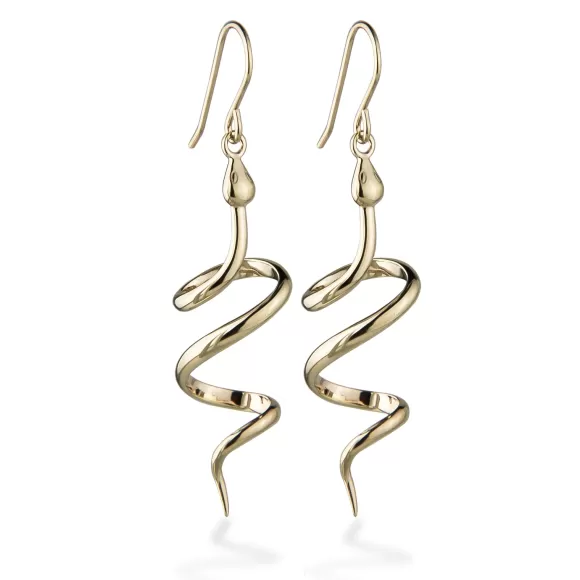 Jeberg Jewellery Ohrringe Snake, Vergoldet