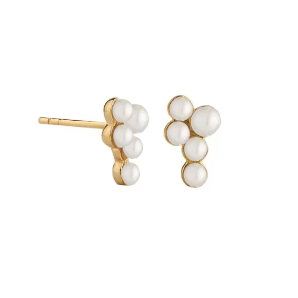 Jeberg Jewellery Ohrstecker Cordelia Pearl Bunch, Vergoldet