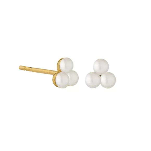 Jeberg Jewellery Ohrstecker Cordelia Pearl Triple, Vergoldet