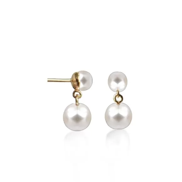 Jeberg Jewellery Ohrstecker Double Pearl, Vergoldet