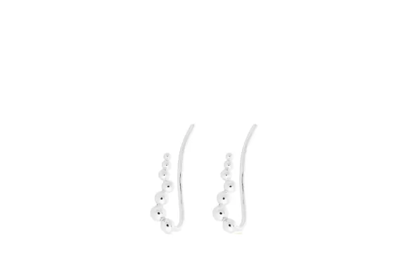 Pernille Corydon Ohrstecker Earclimber Glint, Silber