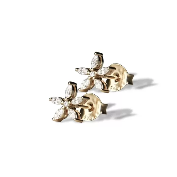 Jeberg Jewellery Ohrstecker Lily Flower Studs, Vergoldet