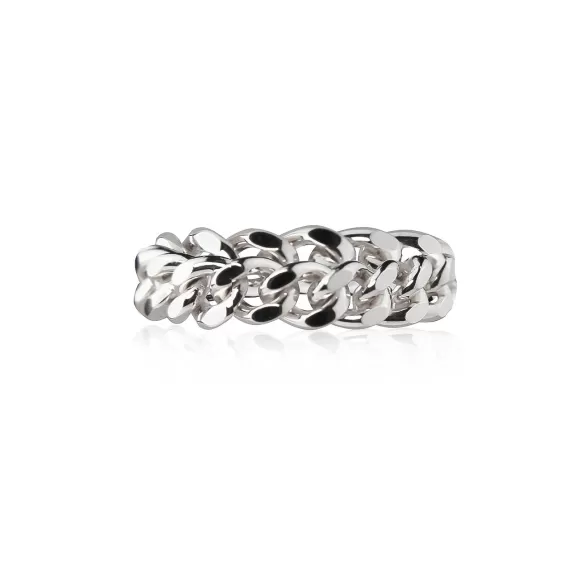 Jeberg Jewellery Ring Chain 5 Mm Panzer, Silber