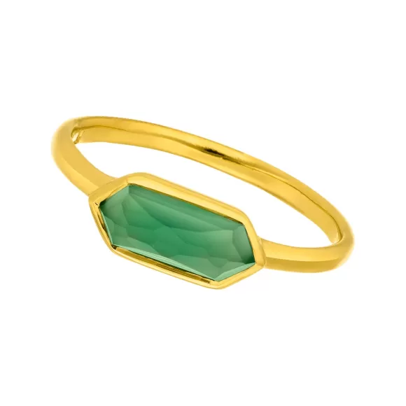 Leaf Ring Cube, Gr Ner Achat, Vergoldet