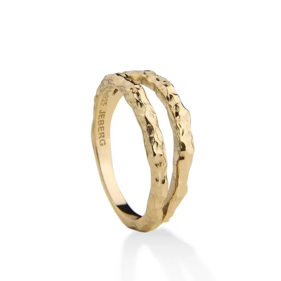 Jeberg Jewellery Ring I Am Gold Double, Vergoldet